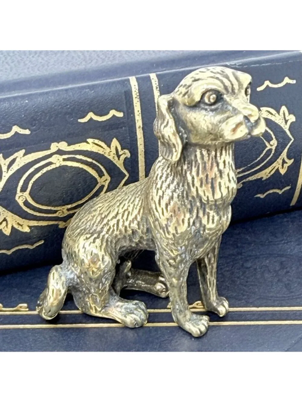 Brass Dog Spirit Animal Figurine Loyalty Protection Companion‎ Talisman Altar
